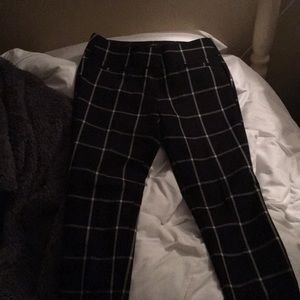 Plaid ankle pants